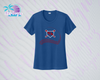 SHLL BSBL Laces Ladies Dri Fit Tee  (Navy, Royal, Orange, Cardinal, Purple)
