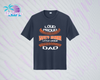 SHLL BSBL Loud Proud Dad Unisex Dri Fit Tee  (Navy, Royal, Orange, Cardinal, Purple)