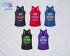 SHLL BSBL Loud Proud Mom Ladies Dri Fit Racerback Tank (Navy, Red, Royal, Black, Purple)