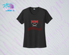 SHLL SFTBL  Laces Ladies Dri Fit Tee (Black, Teal, Hot Pink, Charcoal))