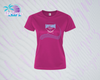 SHLL SFTBL  Laces Ladies Dri Fit Tee (Black, Teal, Hot Pink, Charcoal))
