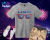 4th of July - USA Sunglasses Boys' Shirt