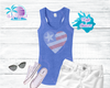 American Flag Heart Women's Rhinestone Tank Top / Shirt