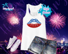 4th of July - USA Lips Women's  Tank Top / Shirt
