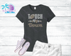 Football Touchdown Rhinestone Women's Shirts