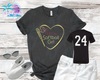 Softball Love my Girl Rhinestone & Glitter Women's Shirt
