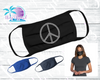 Peace Sign Rhinestone Mask