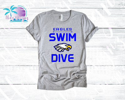 ELHS  23 Swim & Dive Eagles Unisex Tee (2 color options)