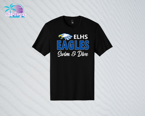 ELHS 24 Eagles Swim & Dive Unisex & Ladies Tees (2 color options)