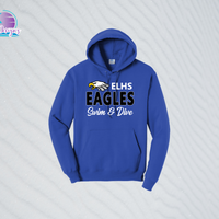 ELHS 24 Eagles Swim & Dive Hoodie (2 color options)