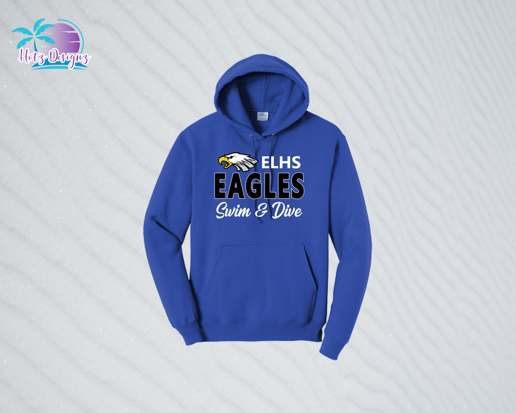 ELHS 24 Eagles Swim & Dive Hoodie (2 color options)