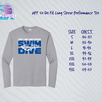 ELHS 25 Eagles Swim & Dive UPF LS Tee (2 color options)
