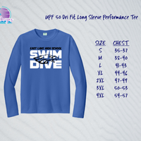 ELHS 25 Eagles Swim & Dive UPF LS Tee (2 color options)