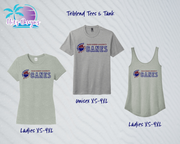 PHU Swim & Dive Canes Heather Grey Triblend Tees & Tank