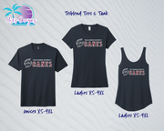 PHU Swim & Dive Canes Navy Triblend Tees & Tank
