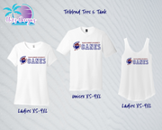 PHU Swim & Dive Canes White Triblend Tees & Tank
