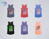 SHLL BSBL Flag Ladies Tri-Blend Racerback Tank (6 Color Options)