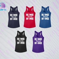 SHLL BSBL Home Ladies Dri Fit Racerback Tank (Navy, Red, Royal, Black, Purple)