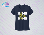 SHLL BSBL Home Ladies Dri Fit Tee  (Navy, Royal, Orange, Cardinal, Purple)
