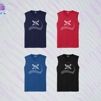 SHLL BSBL Laces Unisex Dri Fit Sleeveless Tee (Navy, Red, Royal, Black)