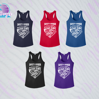 SHLL BSBL Stole It Ladies Dri Fit Racerback Tank (Navy, Red, Royal, Black, Purple)