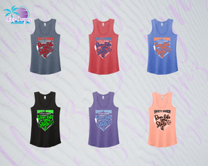 SHLL BSBL Stole It Ladies Tri-Blend Racerback Tank (6 Color Options)