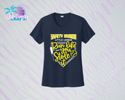 SHLL BSBL Stole It Ladies Dri Fit Tee  (Navy, Royal, Orange, Cardinal, Purple)