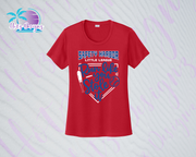 SHLL BSBL Stole It Ladies Dri Fit Tee (Red, Black, Columbia, Green)
