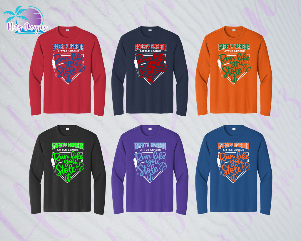 SHLL BSBL Stole It Unisex Dri Fit Long Sleeve Tee (6 color options)