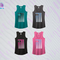 SHLL SFTBL Flag Ladies Tri-Blend Racerback Tank (6 Color Options)