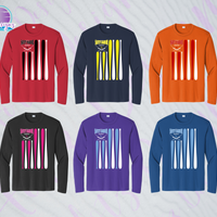 SHLL SFTBL Flag Dad Unisex Dri Fit Long Sleeve Tee (6 color options)