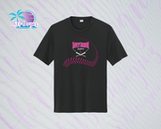 SHLL SFTBL  Laces Youth  Dri Fit Tee (Black, Teal, Hot Pink, Charcoal)