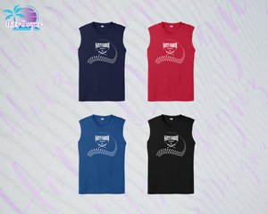 SHLL SFTBL Laces Unisex Dri Fit Sleeveless Tee (Navy, Red, Royal, Black)