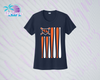 SHLL BB Flag Ladies Dri Fit Tee  (Navy, Royal, Orange, Cardinal, Purple)