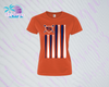 SHLL BB Flag Ladies Dri Fit Tee  (Navy, Royal, Orange, Cardinal, Purple)