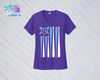 SHLL BB Flag Ladies Dri Fit Tee  (Navy, Royal, Orange, Cardinal, Purple)