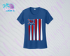 SHLL BB Flag Ladies Dri Fit Tee  (Navy, Royal, Orange, Cardinal, Purple)