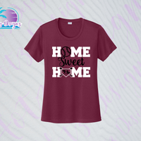 SHLL BB Home Ladies Dri Fit Tee  (Navy, Royal, Orange, Cardinal, Purple)