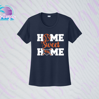 SHLL BB Home Ladies Dri Fit Tee  (Navy, Royal, Orange, Cardinal, Purple)