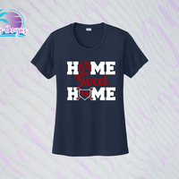 SHLL BB Home Ladies Dri Fit Tee  (Navy, Royal, Orange, Cardinal, Purple)