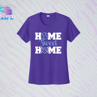 SHLL BB Home Ladies Dri Fit Tee  (Navy, Royal, Orange, Cardinal, Purple)