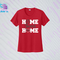 SHLL BB Home Ladies Dri Fit Tee (Red, Black, Columbia, Green)