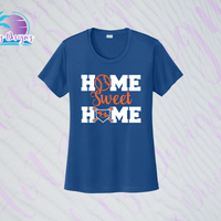 SHLL BB Home Ladies Dri Fit Tee  (Navy, Royal, Orange, Cardinal, Purple)