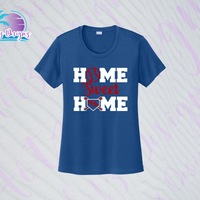 SHLL BB Home Ladies Dri Fit Tee  (Navy, Royal, Orange, Cardinal, Purple)