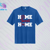 SHLL BB Home Unisex Dri Fit Tee  (Navy, Royal, Orange, Cardinal, Purple)