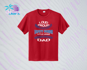 SHLL BB  Loud Proud Dad Unisex Dri Fit Tee Loud Proud Dad (Red, Black, Columbia, Green)