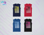 SHLL SFTBL Flag Unisex Dri Fit Sleeveless Tee (Navy, Red, Royal, Black)