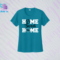 SHLL SB Home Ladies Dri Fit Tee (Black, Teal, Hot Pink, Charcoal)