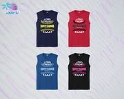SHLL SFTBL Loud Proud Dad Unisex Dri Fit Sleeveless Tee (Navy, Red, Royal, Black)