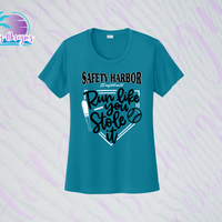SHLL SFTBL  Stole It Ladies Dri Fit Tee (Black, Teal, Hot Pink, Charcoal)